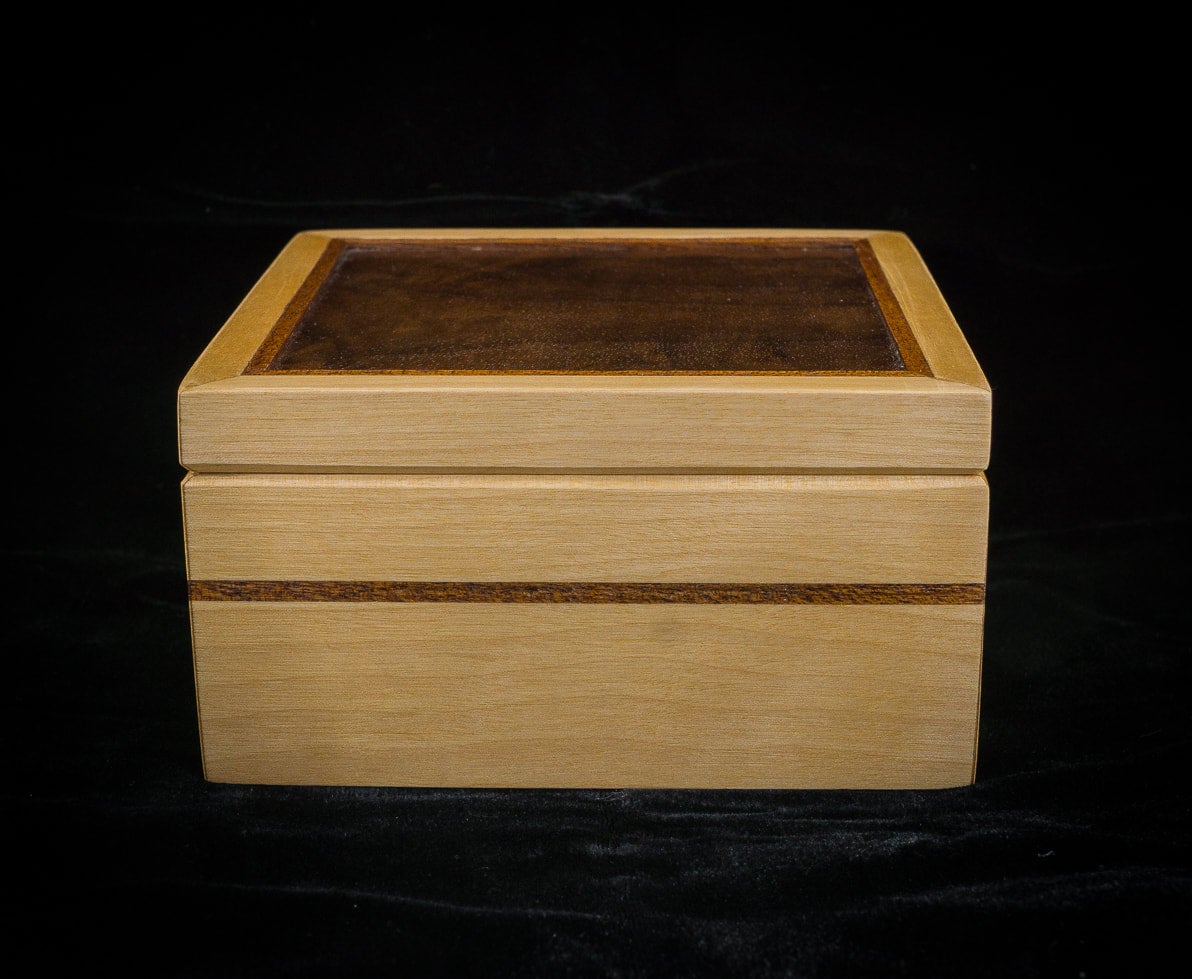 Small Box Series 4 Walnut Burl Veneer Lid The Big Easel Gallery